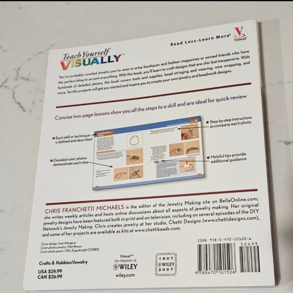 Teach Yourself Visually Jewelry Making And Beading Paperback Crafting DIY Book - Picture 2 of 9